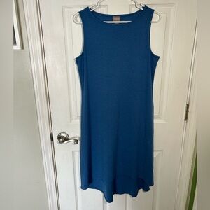 Chico’s Shoshoni High/Low Knee Dress - Bijou Blue Size Medium. Tank Style casual